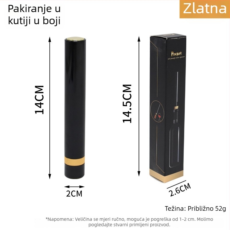 Igličasti pneumatski otvarač boca, kreativan i stiliziran otvarač za vino, brzo otvaranje, prenosni kućni otvarač