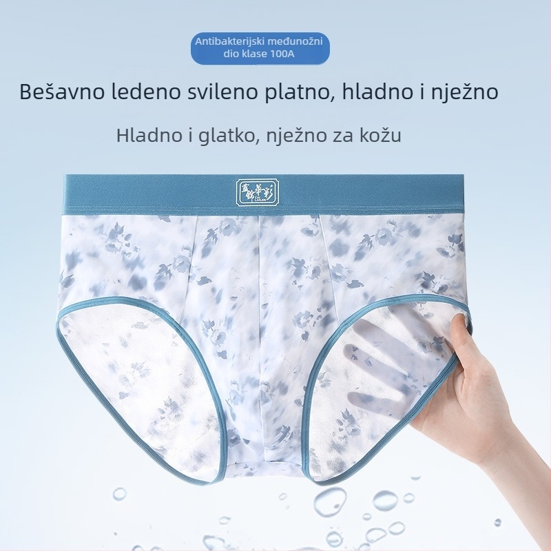 Prozračne udobne muške gaćice s otiskom, od najlona i viskoze, lagane