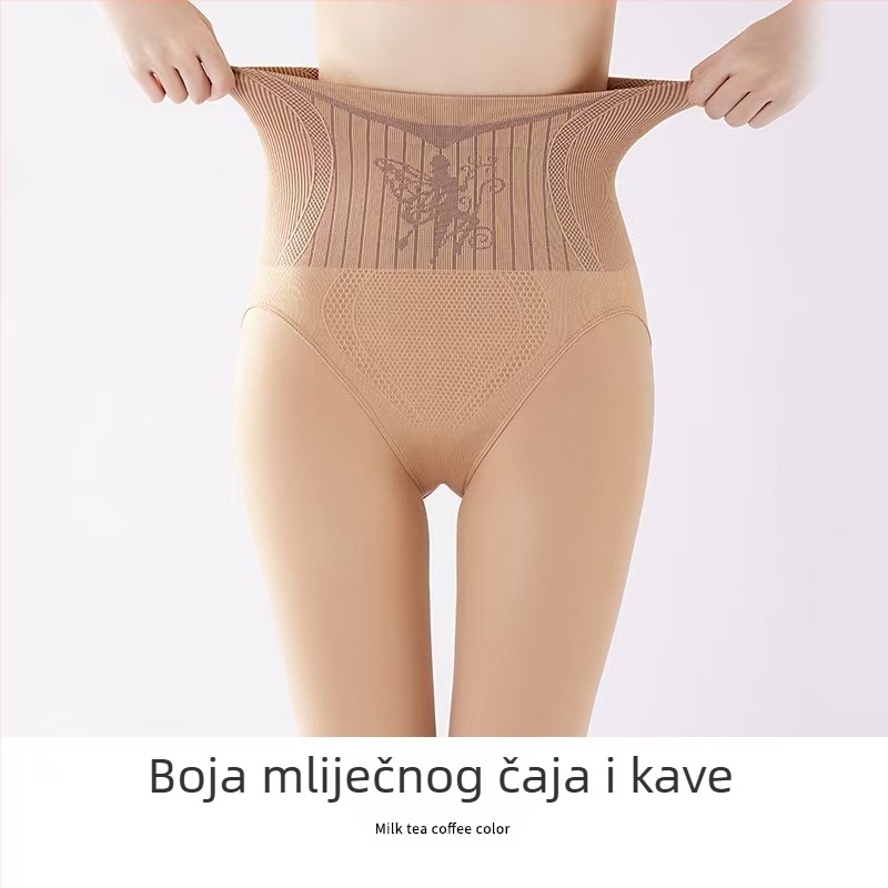 Flower Fairy Voden Sjaj: Crne najlon čarape s fleece podstavom, debeli, jednovrstne baršunaste čarape za vitke noge