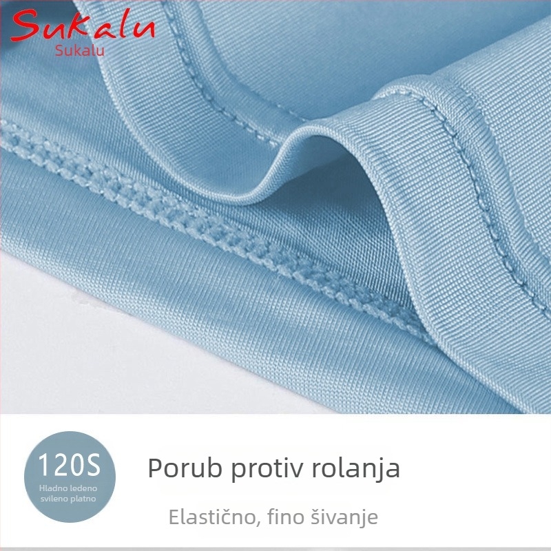 Muške bokserice od Ice Silk vlakana, prozračne udobne, antibakterijske, sa srednjim strukom, ugodne koži, plus veličina