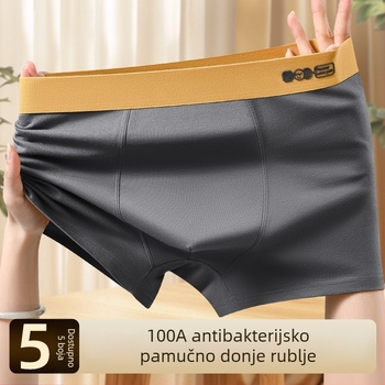 Muške pamučne bokserice sa srednjim strukom, prozračan kroj, velike veličine