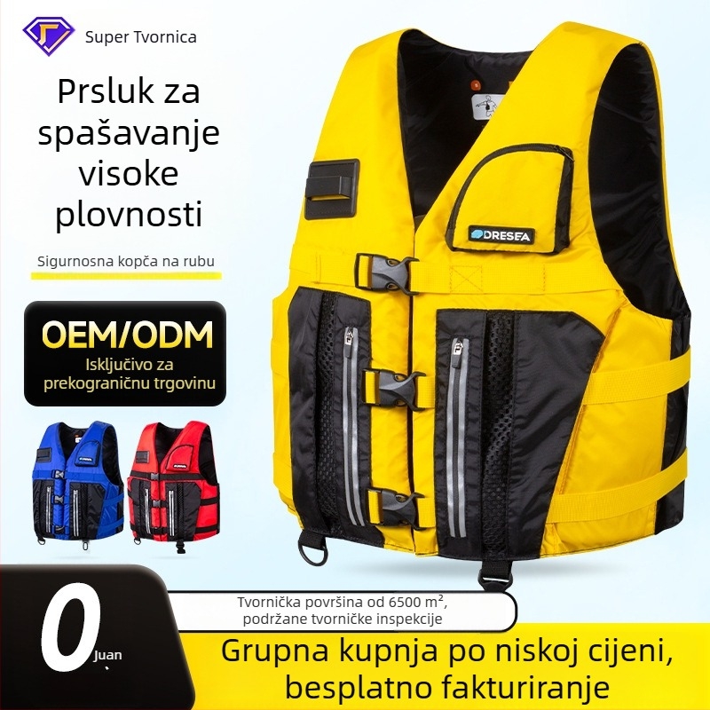Spasilački prsluk za odrasle za aktivnosti na otvorenom – profesionalni prsluk s velikom plovnost za ribolov, brod i vozilo