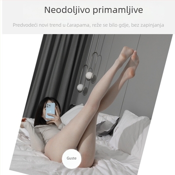 Biserno sjajne hulahopke, ultra tanke, anti-zakopljavanje, crne