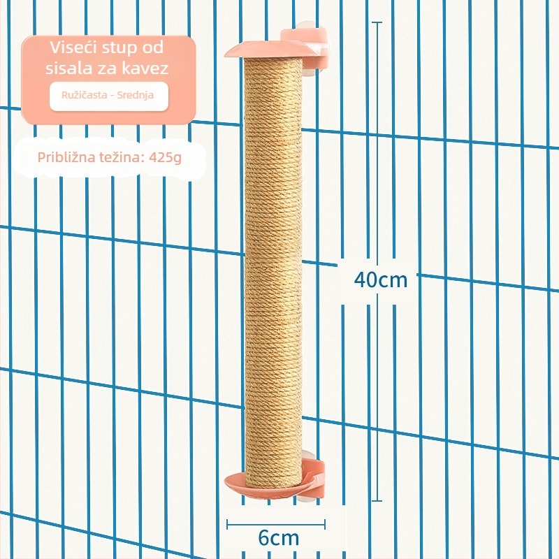 Daska za grebanje mačaka sa sisal stupom, izdržljiva, oštrenje kandži, penjački okvir za mačke