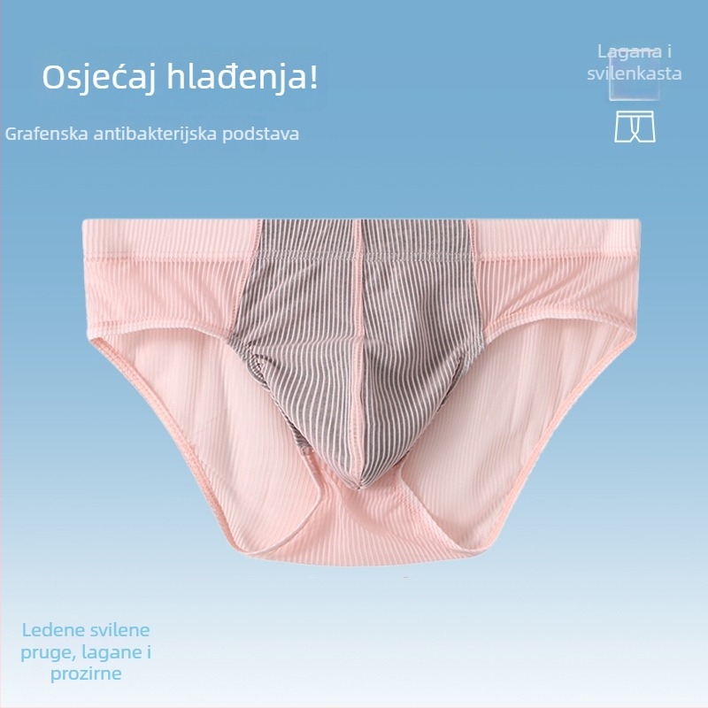 Muške gaćice od ice-silka s grafenom, niska struk, prozračne, elegantan dizajn