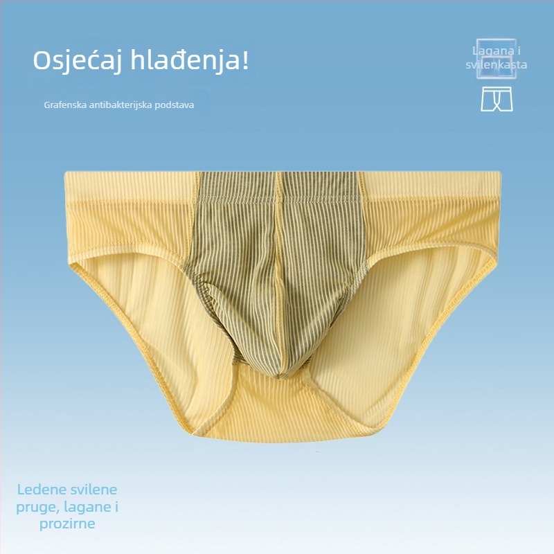 Muške gaćice od ice-silka s grafenom, niska struk, prozračne, elegantan dizajn