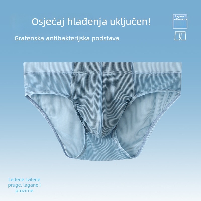 Muške gaćice od ice-silka s grafenom, niska struk, prozračne, elegantan dizajn