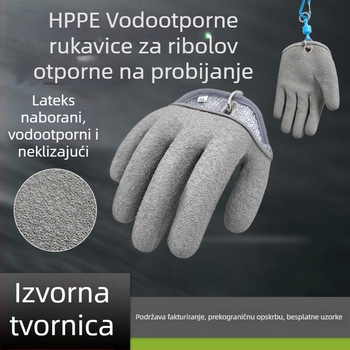 Rukavice za ribolov s PE premazom, zaštita od posjekotina i probijanja, protuklizne, za vanjski ribolov