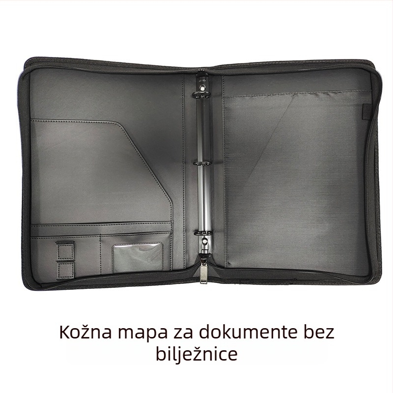 PU kožna A4 mapa s tri otvora, luksuzna uredska mapa s mogućnošću dodavanja logotipa