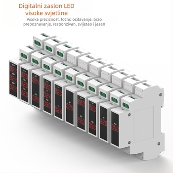 DIN-rail montirani mjerač napona i struje, mini digitalni indikator, AC 220/380V, mjerač frekvencije