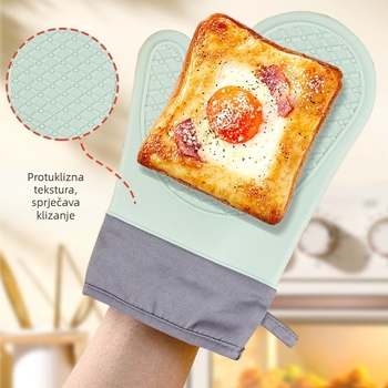 Star Chef silikonske izolacijske rukavice za pečenje, 29 cm, otporne na visoke temperature, protuklizne, za mikrovalnu i pećnicu