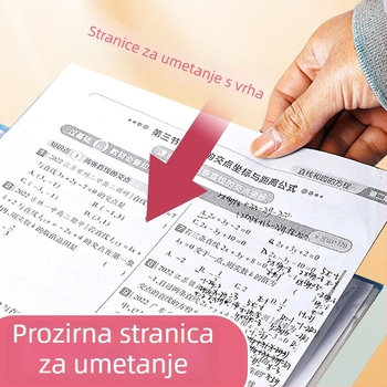 Plastični A3 folder za testne listove s prozirnim džepovima