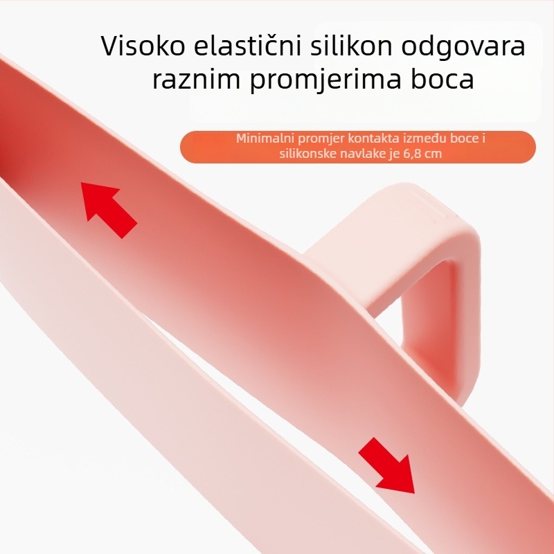 Dječja silikonska izolacijska navlaka za bocu s ručkom
