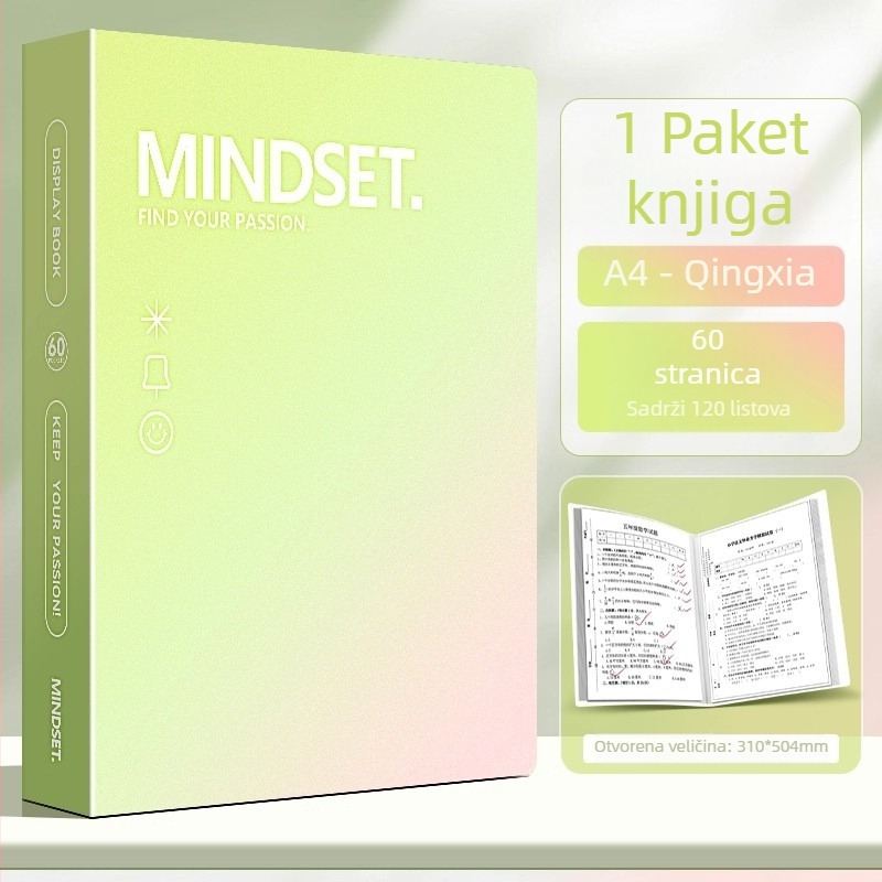 Deli A4 dokumentni folder s prozirnim umetcima za ispitne radove, višeslojni organizator dokumenata