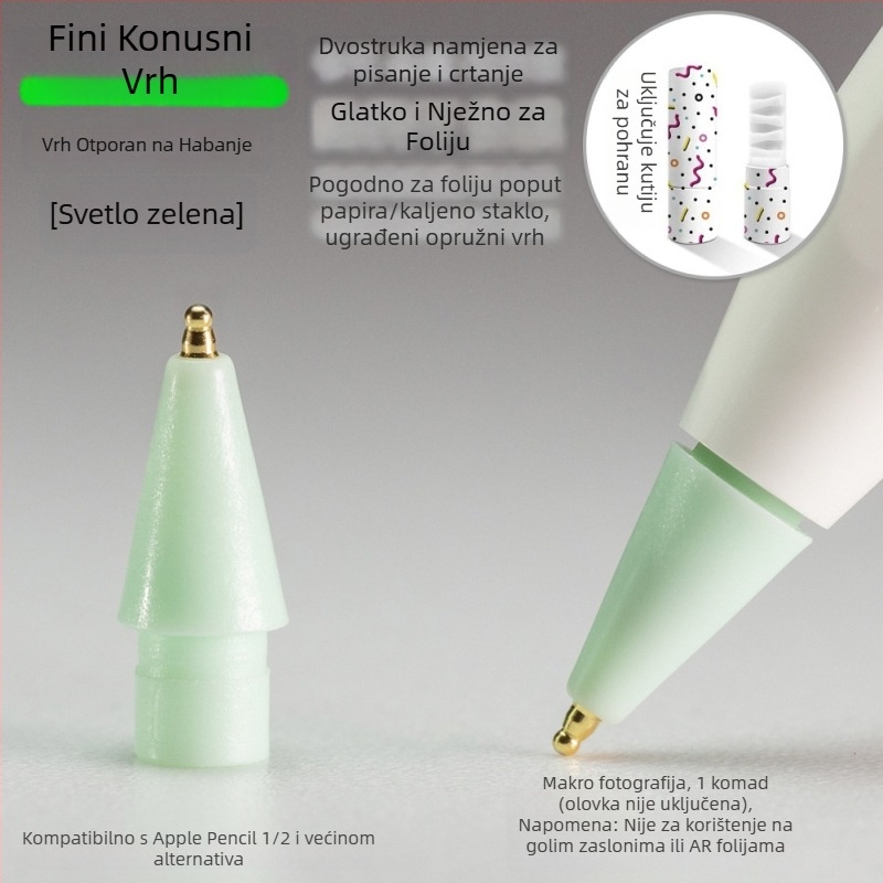 Otporan metalni vrh za Apple Pencil, tanak vrh u obliku tikve za pisanje