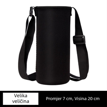 Univerzalna futrola za izoliranu šalicu s zaštitnim poklopcem, naramenica crossbody/ručno nošenje, elastična izolacija, 500 ml