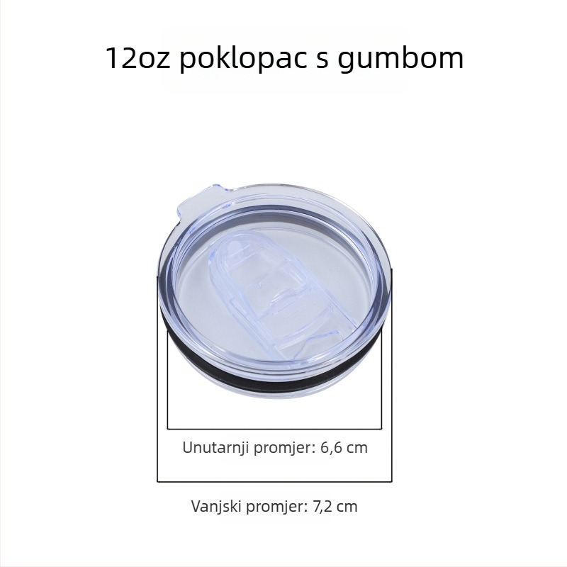 Proziran plastični poklop za automobilsku čašu 20oz/30oz, push poklop i poklop za slamku