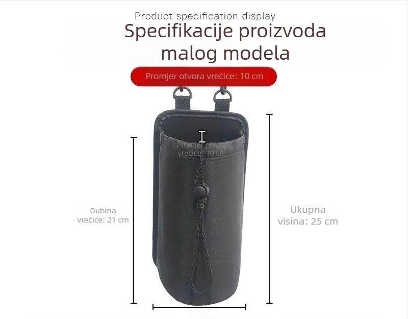 Držač za bocu u automobilu sa držačem za čašu i termo flašom