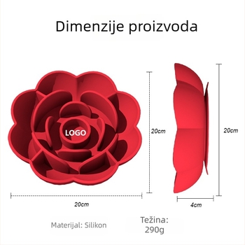 Silikonska zdjela za sporo hranjenje psa, u obliku ruže, jednostavno za čišćenje