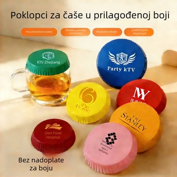 Prilagođene jednokratne papirnate poklopce za čaše vina za hotele, KTV-e, barove i restorane; poklopci za čaše za frizerske salone
