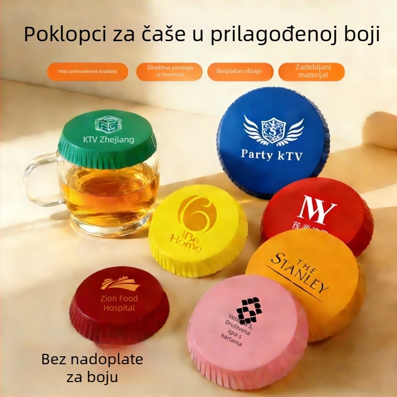 Prilagođene jednokratne papirnate poklopce za čaše vina za hotele, KTV-e, barove i restorane; poklopci za čaše za frizerske salone