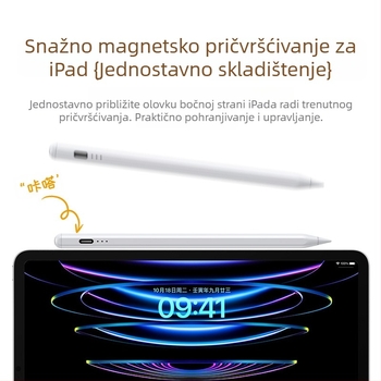 Stylus za iPad sa tri LED indikatora napajanja — magnetski kapacitivan olovka za crtanje i pisanje