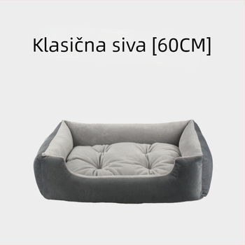 Kvadratni plišani ležaj za kućne ljubimce, za pse i mačke, jesen-zima, udoban, pogodan za velike, srednje i male pse i mačke