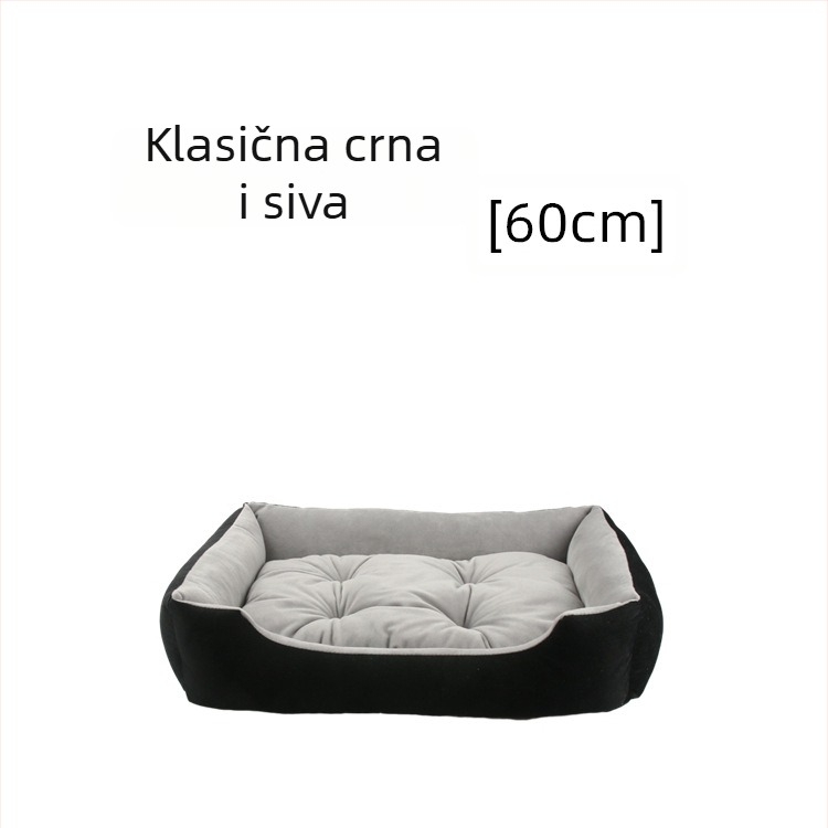 Kvadratni plišani ležaj za kućne ljubimce, za pse i mačke, jesen-zima, udoban, pogodan za velike, srednje i male pse i mačke