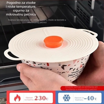 Kuhinjski silikon poklopci za lonce, zdjele, tanjure i šalice, poklopi protiv prskanja za mikrovalnu, ponovno upotrebljivi