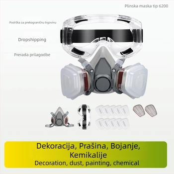 Maska za plinove i maska za prašinu za farbanje, zaštita od formaldehida i kemijskih čestica