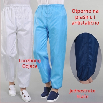 Antistatijske radne hlače s prugama, zaštita od prašine, elastičan pojas i elastični završeci