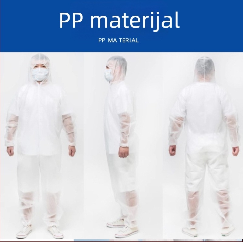 Jednokratno zaštitno odijelo s kapuljačom od netkanog materijala, otporno na prašinu, za svinjogojstvo i farbanje