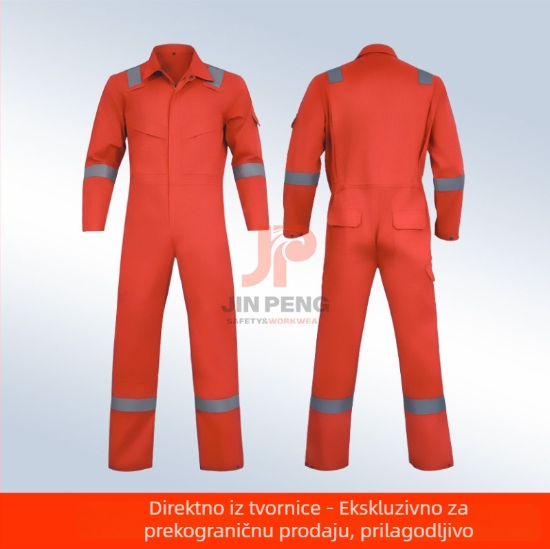 Muške pamukne kombinezone za zavarivanje - otporne na plamen, antistatike, zaštita od opeklina i otpornost na visoke temperature