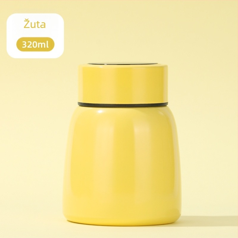 Nova mini prijenosna Belly Cup s zaslonom osjetljivim na dodir za temperaturu i pametnom izolacijom, unutarnji 304 nehrđajući čelik