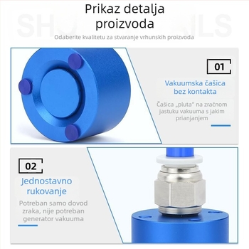 Qingze Pneumatska vakuumska čašica s poroznom strukturom, ne-kontaktna za industrijske manipulatora, veličine 20/30/40/60