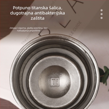 Termos čaša od čistog titana s pametnim prikazom temperature i odjeljkom za čaj, prijenosiva za automobil, poslovni dar