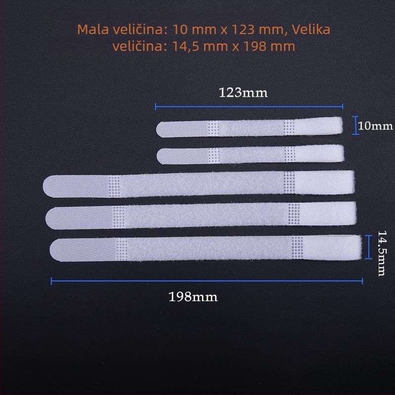 Traka za organiziranje kablova s Velcro zatvaračem, samoljepljiva, za podatkovne kablove, slušalice i napajanje laptopa