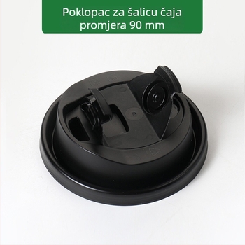 Jednokratna šalica za čaj s mliječnim, promjera 90 mm, višenamjenski injekcijski poklopac u obliku leptira, za papirnatu šalicu za kavu, univerzalni nepropusni poklopac za dostavu