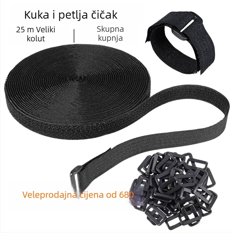 Nylon traka za organizaciju kablova s Velcro zatvaračem, višekratna upotreba