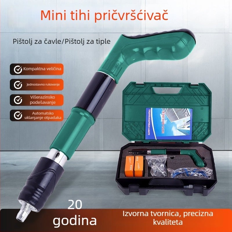 Sve-u-jednom pištolj za zabijanje čavlića za montažu stropa — alat za učvršćivanje za instalacije vodovoda, elektrike i klimatizacije