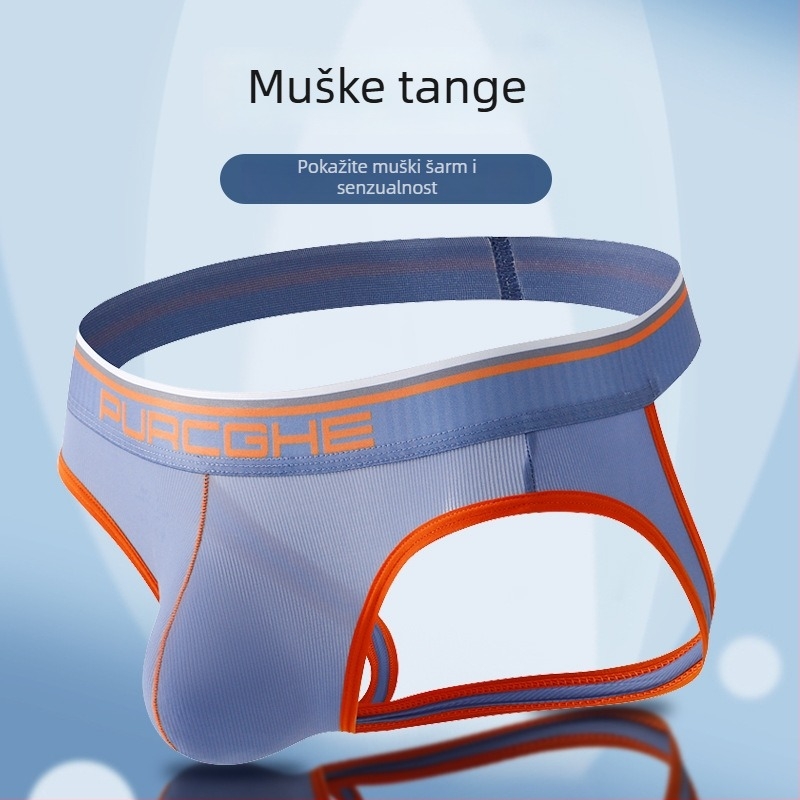 Muške thong gaćice s motivom tigrove glave, prozračan džep, stil i seksi
