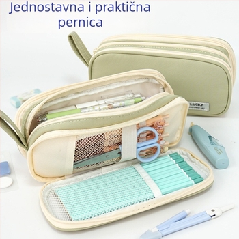 Torbica za olovke s velikom kapacitetom, jednostavan dizajn, za dječake, učenike osnovne i srednje škole