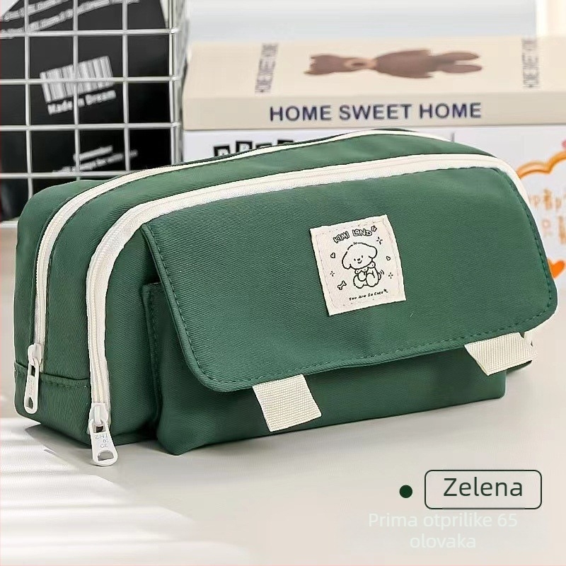 Novi dizajn pernice za učenike srednje škole i gimnazije, s velikim kapacitetom, dvostrukim zatvaračem i višeslojnim organizatorom školskih potrepština.