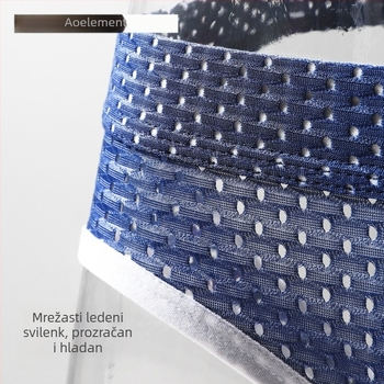 Muški prorezani tangi s niskim strukom, Ice Silk najlon, elastičan, tijesan, udoban