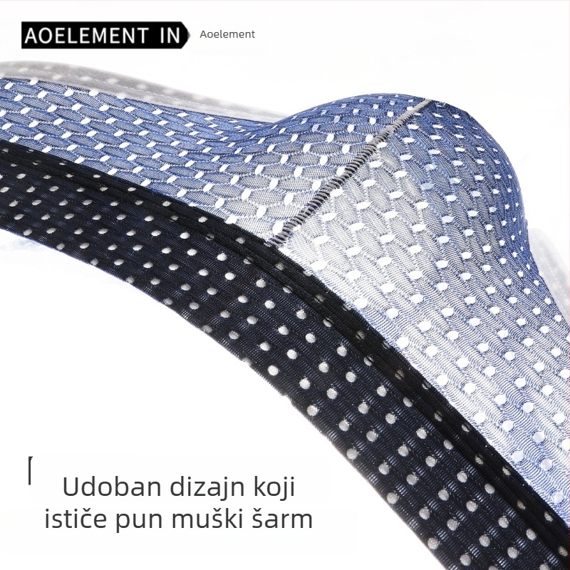 Muški prorezani tangi s niskim strukom, Ice Silk najlon, elastičan, tijesan, udoban