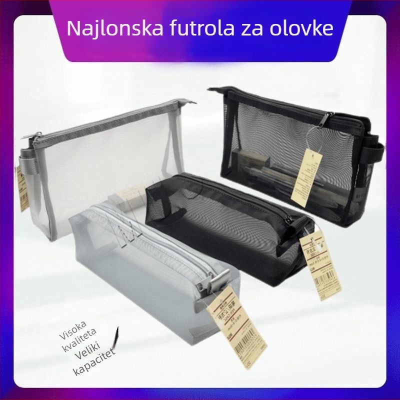 MUJI najlonska torbica za olovke i kutija za školske potrepštine, minimalistički dizajn, velik kapacitet