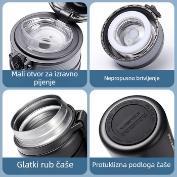 Izolirana čaša od nehrđajućeg čelika 316, velika kapaciteta, prilagođeni logotip, kreativni dizajn, poslovni poklon