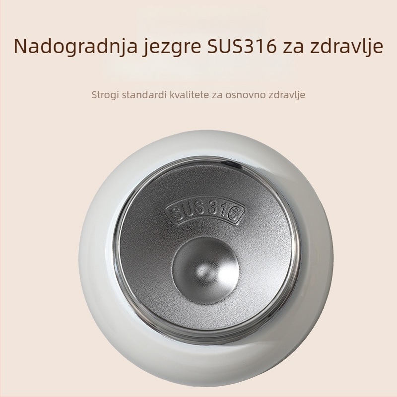 Termos čaša od 316 nehrđajućeg čelika, velikog kapaciteta, prijenosna, s dvostrukim otvorom za piće, crtani stil