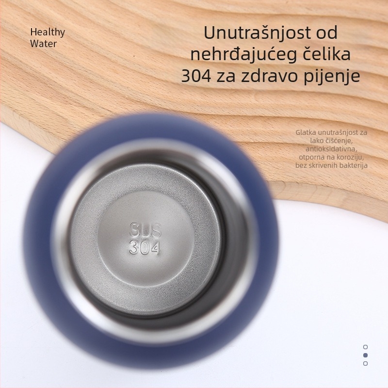Termos od nehrđajućeg čelika 304, širokog otvora, američkog stila, dvostruka stijena s vakuum izolacijom, prenosan za planinarenje