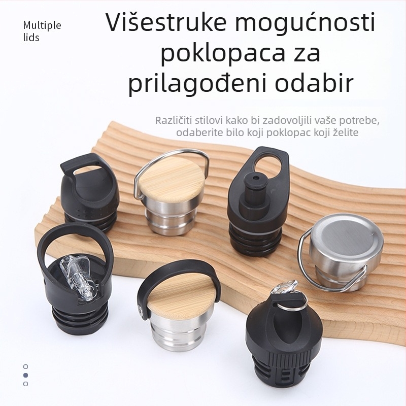 Termos od nehrđajućeg čelika 304, širokog otvora, američkog stila, dvostruka stijena s vakuum izolacijom, prenosan za planinarenje